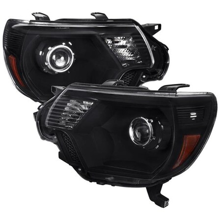 Spec D Tuning Spec D Tuning 2LHP-TAC12JM-RS Retro Style Head Light for 2012-2014 Toyota Tacoma - Black 2LHP-TAC12JM-RS